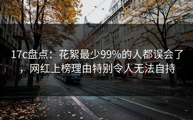 17c盘点：花絮最少99%的人都误会了，网红上榜理由特别令人无法自持